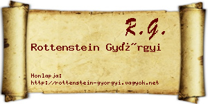Rottenstein Györgyi névjegykártya